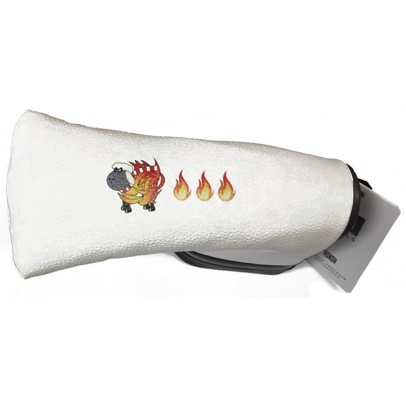 Logo Sheep On Fire Blade Putter Cover - Black/Grey/White
