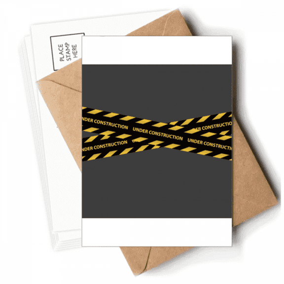 Logo Site Construction Warning Postcards Envelopes Blank Note Cards Mailing