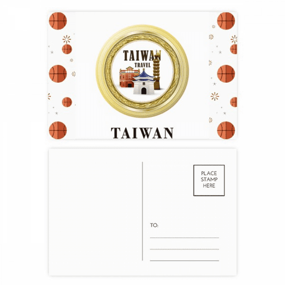 Logo Taiwan Attractions Building Basketball Postcard Set Thanks Card Mailing Side 20pcs