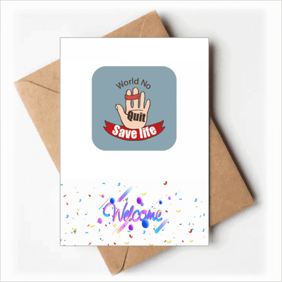 Logo Tie The Index And s Save Life Welcome Back Greeting Cards Envelopes Blank