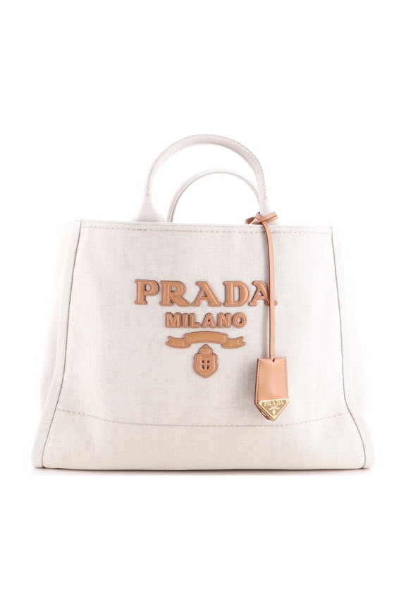 Logo Tote Linen Blend Large By Rebag