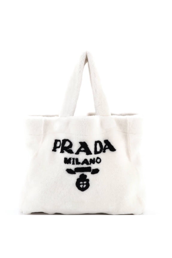 Logo Tote Shearling Medium By Rebag