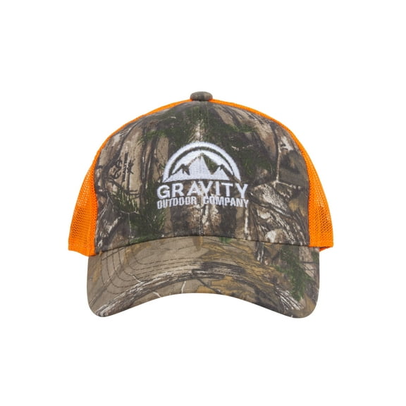 Logo Tree Hunting Two-Tone Trucker Hat - Orange/Tree