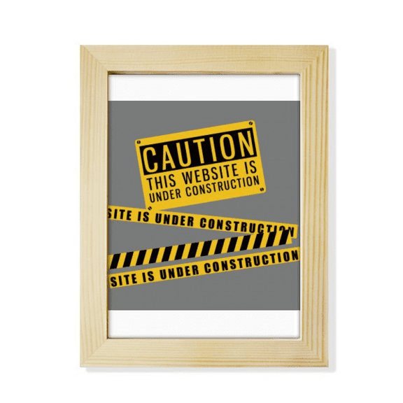 Logo Website Is Under Construction Desktop Adorn Photo Frame Display Art Painting Wooden