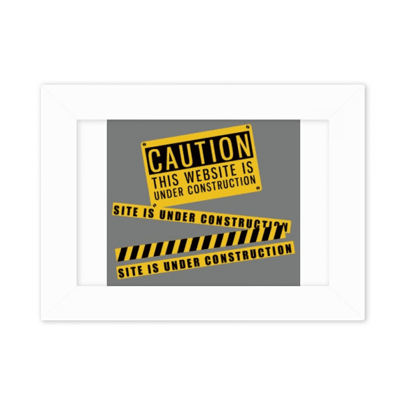 Logo Website Is Under Construction Photo Mount Frame Picture Art Painting Desktop 5x7 inch