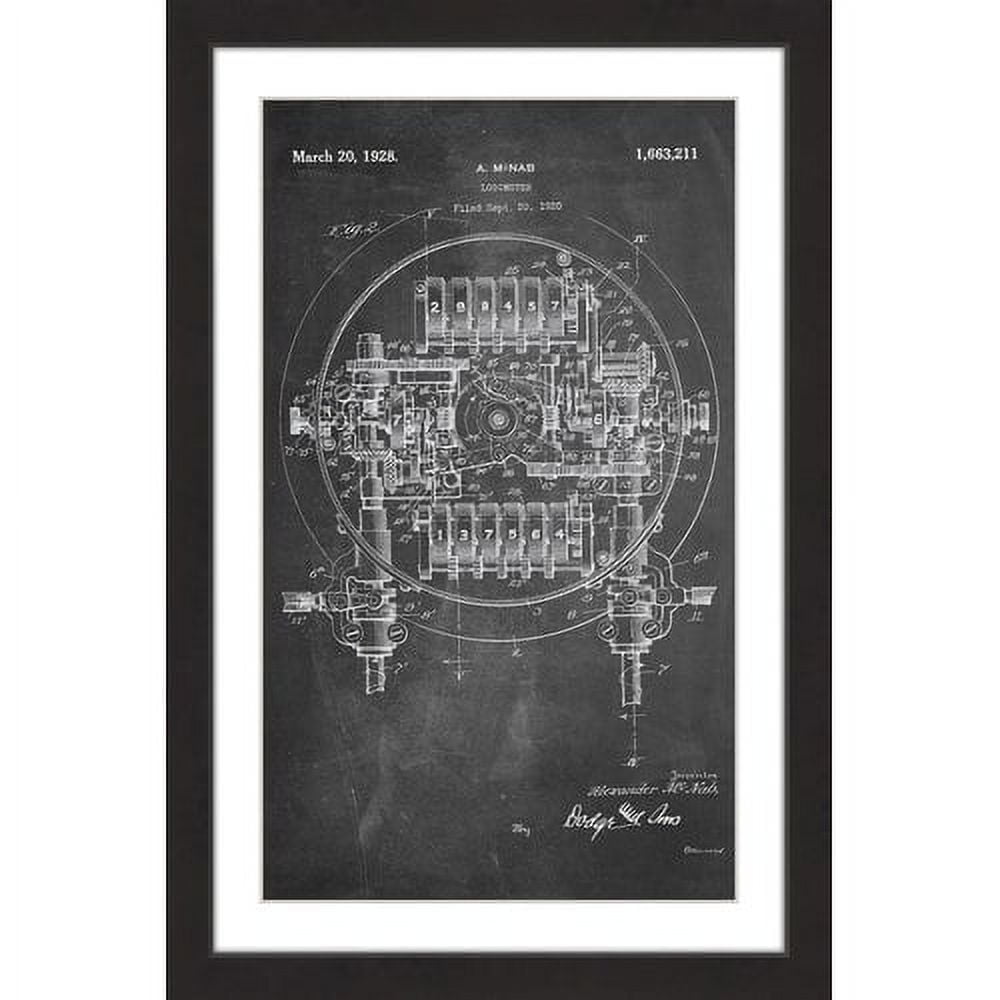 "Logo meter 1920 Chalk" Framed Painting Art Print, 24" x 1.5"
