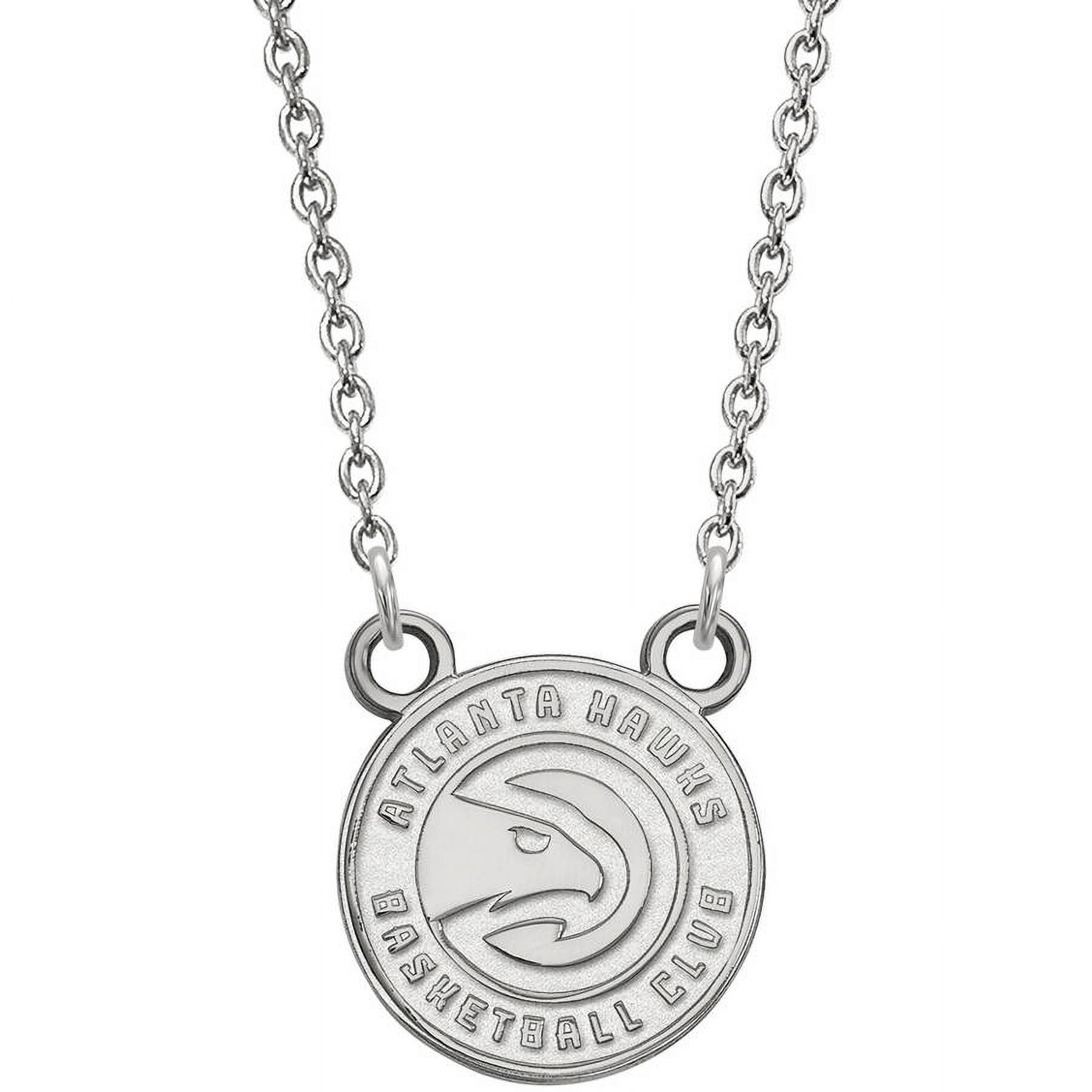LogoArt 10 Karat White Gold NBA Atlanta Hawks Small Pendant with Necklace - image 1 of 5