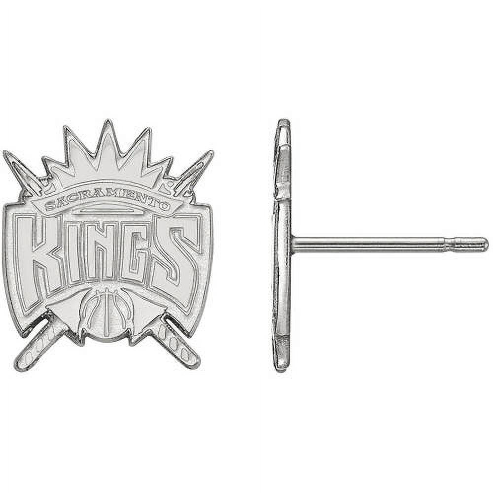 LogoArt 10 Karat White Gold NBA Sacramento Kings Small Post Earrings - image 1 of 5