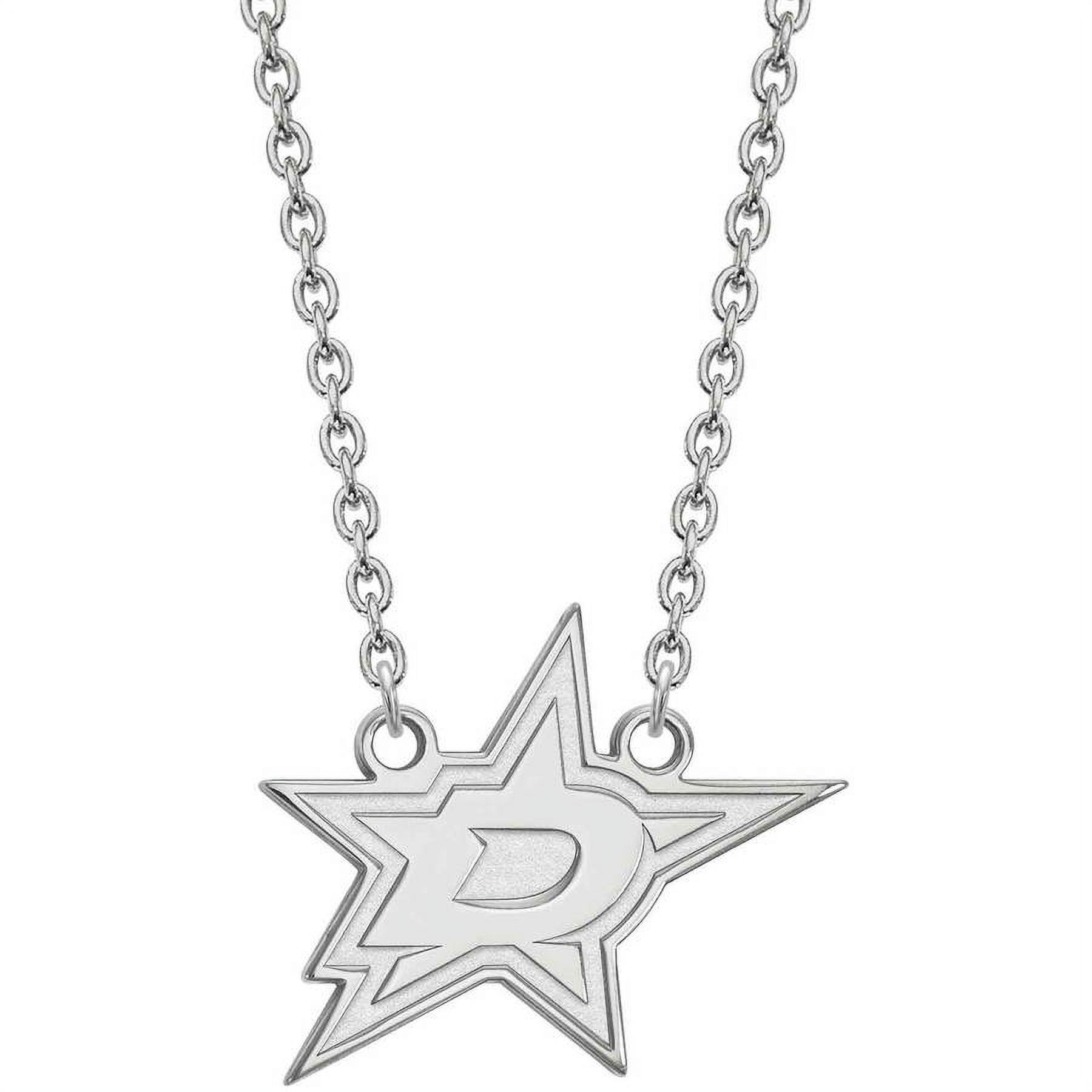 LogoArt 10 Karat White Gold NHL Dallas Stars Large Pendant with Necklace - image 1 of 5