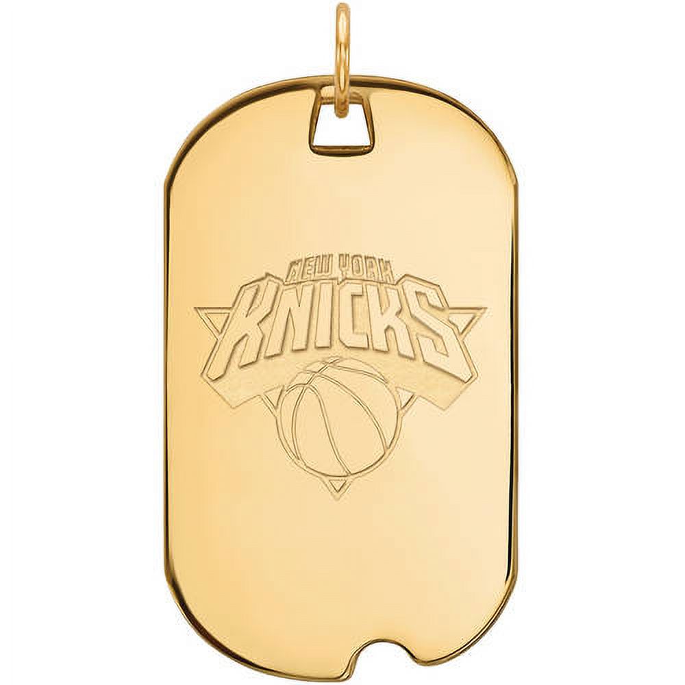 LogoArt NBA New York Knicks 14kt Yellow Gold Large Dog Tag - image 1 of 5