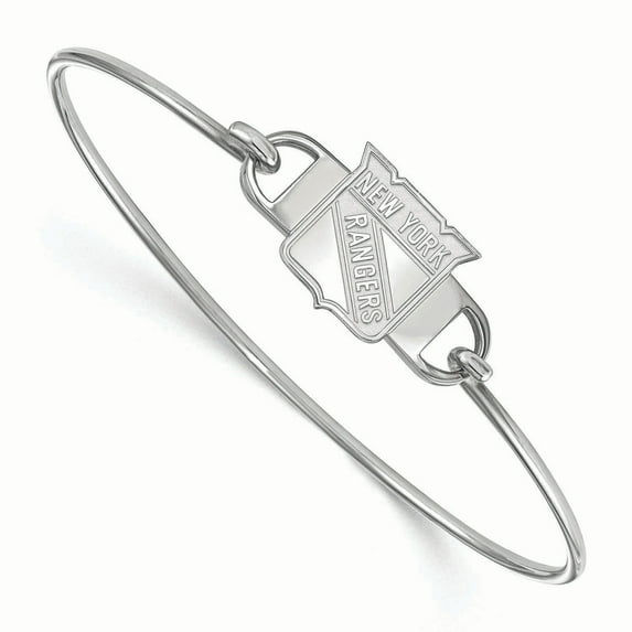 Women's New York Rangers Sterling Silver Small Wire Bangle Bracelet