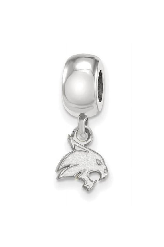 Sterling Silver LogoArt Official Licensed Collegiate Texas State University (TSU) XS Dangle Bead Charm