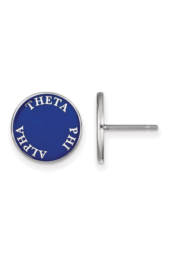 SS019TPA Sterling Silver Theta Phi Alpha Enameled Post Earrings