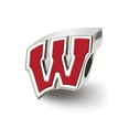 thumbnail image 1 of Sterling Silver University of Wisconsin W Enameled Bead Charm, 1 of 3