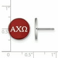 thumbnail image 1 of LogoArt Sterling Silver Alpha Chi Omega Enameled Post Earrings, 1 of 4