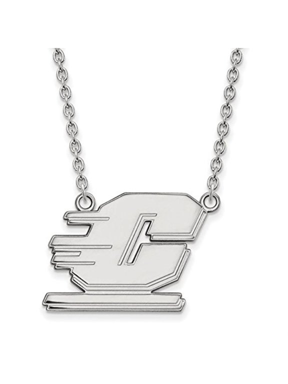 Sterling Silver Central Michigan University Large Pendant Necklace Female Adult