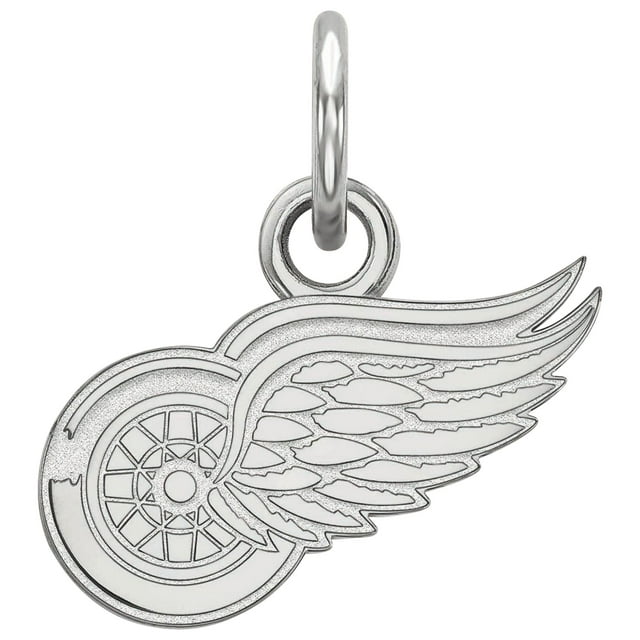 LogoArt Sterling Silver Detroit Red Wings Xs Pendant Necklace  Men