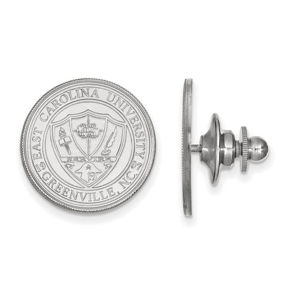 Sterling Silver LogoArt Official Licensed Collegiate East Carolina University (ECU) Crest Cuff Link