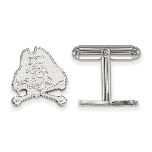 Sterling Silver LogoArt Official Licensed Collegiate East Carolina University (ECU) Cuff Links