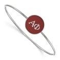 thumbnail image 1 of LogoArt Sterling Silver Rhodium-plated Alpha Phi Enameled Slip-on Bangle, 1 of 5