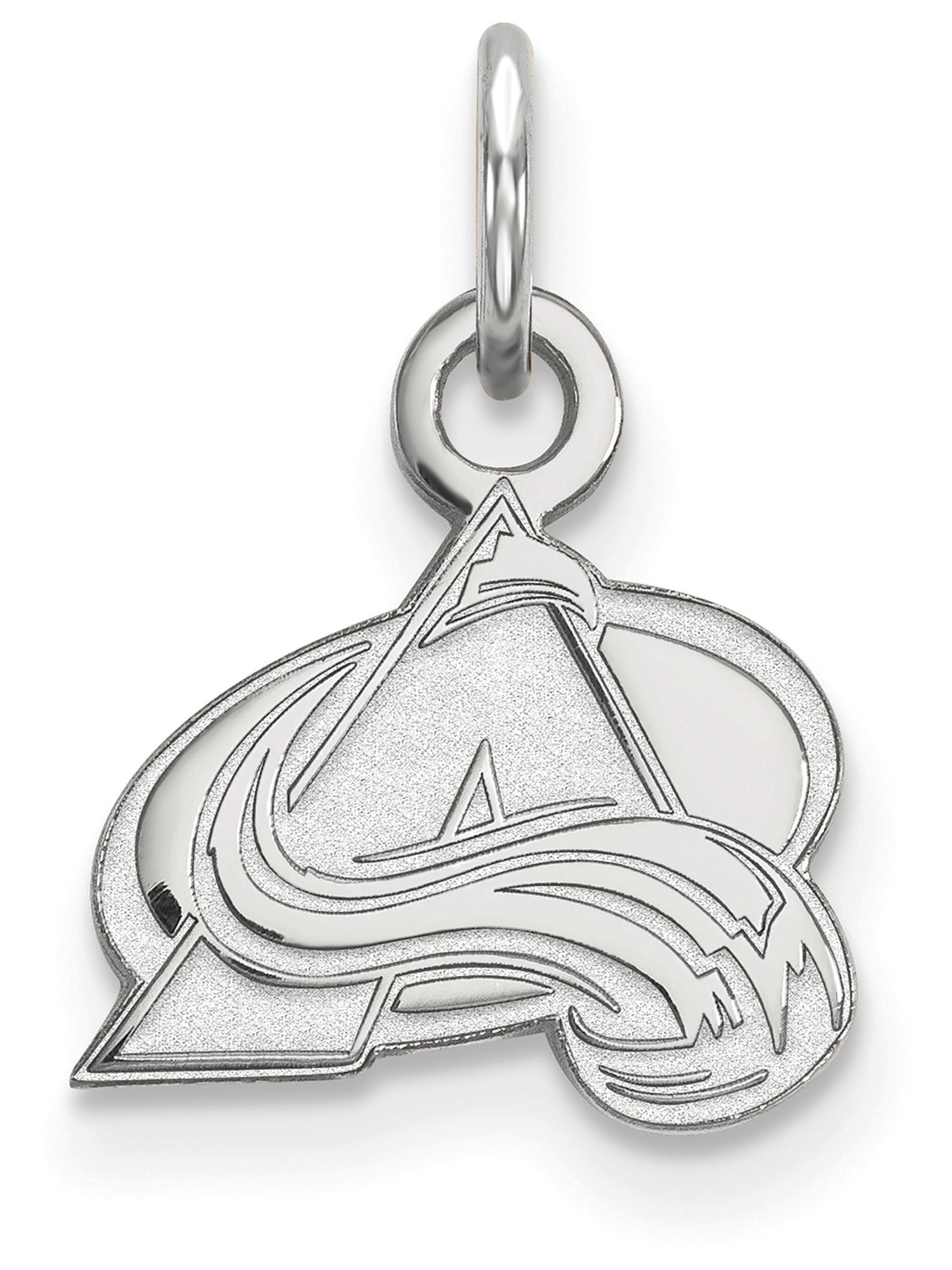 LogoArt Sterling Silver Rhodium-plated NHL Colorado Avalanche Extra Small Pendant - image 1 of 5