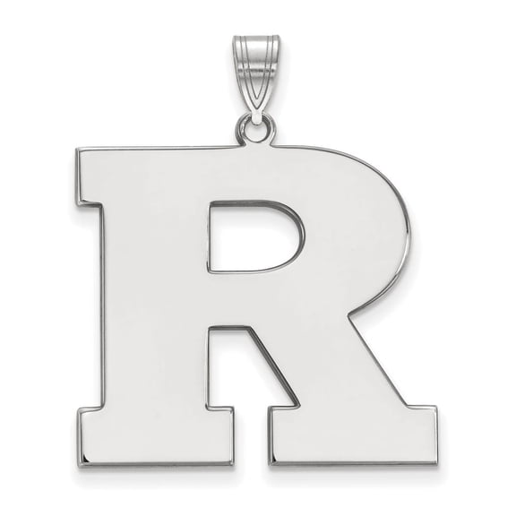 LogoArt Sterling Silver Rutgers XL Pendant Necklace