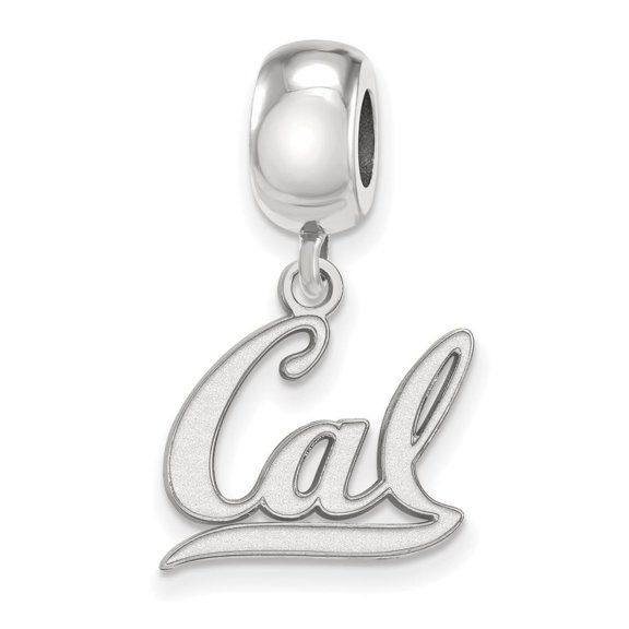 LogoArt Sterling Silver University Of California Berkeley Bead Charm Charm Small Dangle Bead Charm