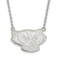 thumbnail image 1 of LogoArt Sterling Silver University Of Wisconsin Large Pendant Necklace Female Adult, 1 of 4