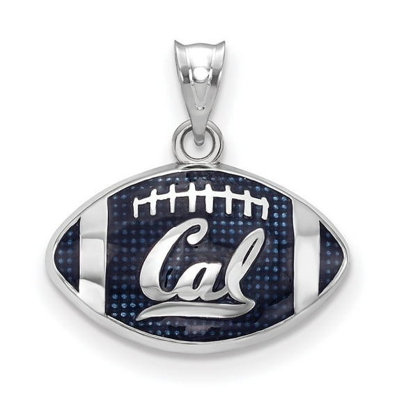 Logoart 925 Sterling Silver Univ. Of California Berkeley Enameled Football Pendant