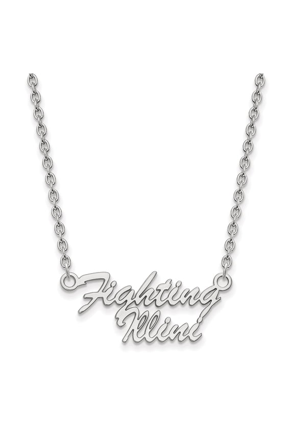 Women's Illinois Fighting Illini Sterling Silver Script Necklace