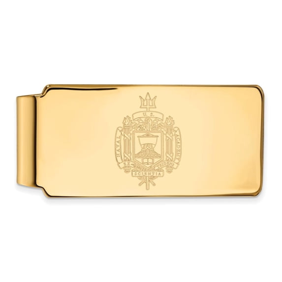 Logoart Sterling Silver Gp Navy Money Clip Crest