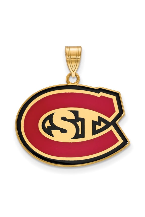 Sterling Silver Gp St. Cloud State Large Enamel Pendant
