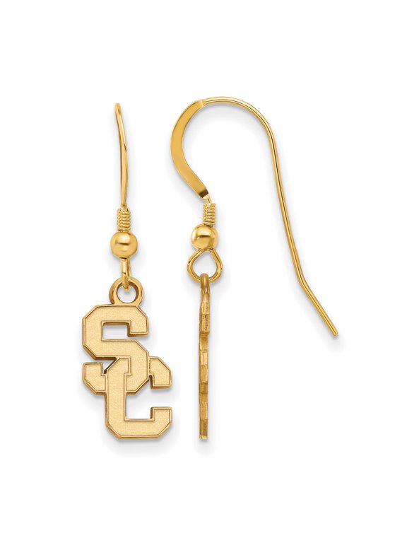 Sterling Silver Gp University Of Southern California Small Dangle Earrings Wire