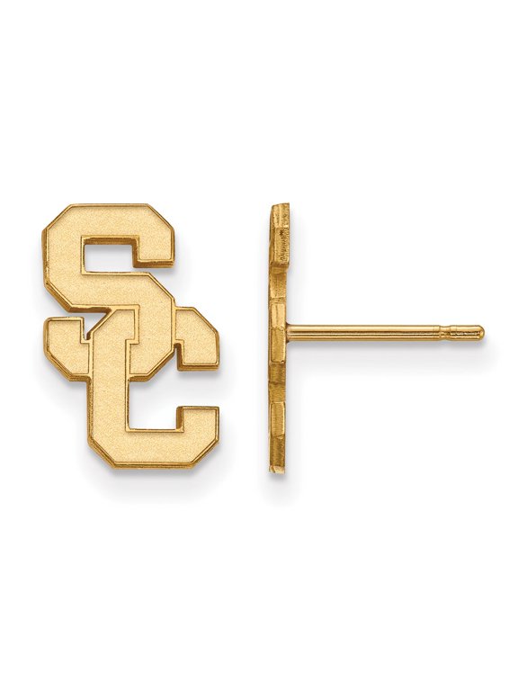 Sterling Silver Gp University Of Southern California Small Post Earrings