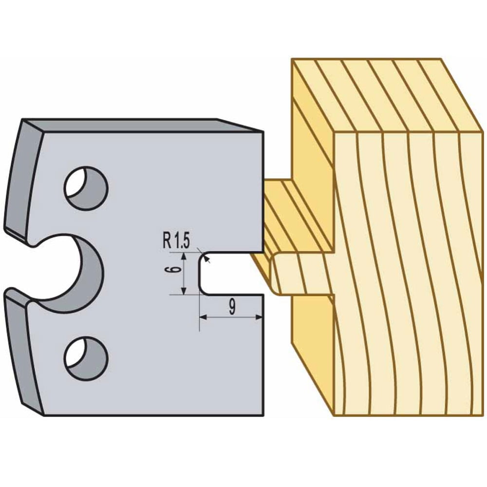 Logosol 40mm HSS Vertical Profile Knives (Pair)
