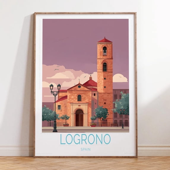 Logrono Spain Home Decor Travel Scenery Wall Art V4 Unframed Paper Print