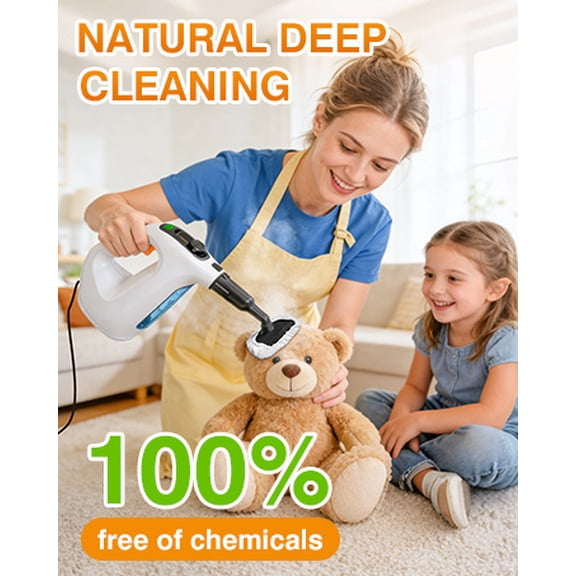 15s Instant Heat Handheld Steam Cleaner Upgrade 650ML Tank, Lightweight Portable Steamer for Cleaning Grout, Floor, Couch, Furniture, Kitchen, Lockable, Refill Any Time