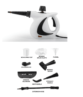 Loheer Handheld Steam Cleaner for Home, 1050W Multi-Surface Steamer ...