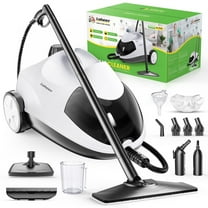 Loheer Steam Cleaner, 1500 watts Multipurpose Steamer for Cleaning with 15 Accessories, 2L Tank, Child Lock, Chemical-Free Cleaning, Steam Mop for Home, Car, and Furniture