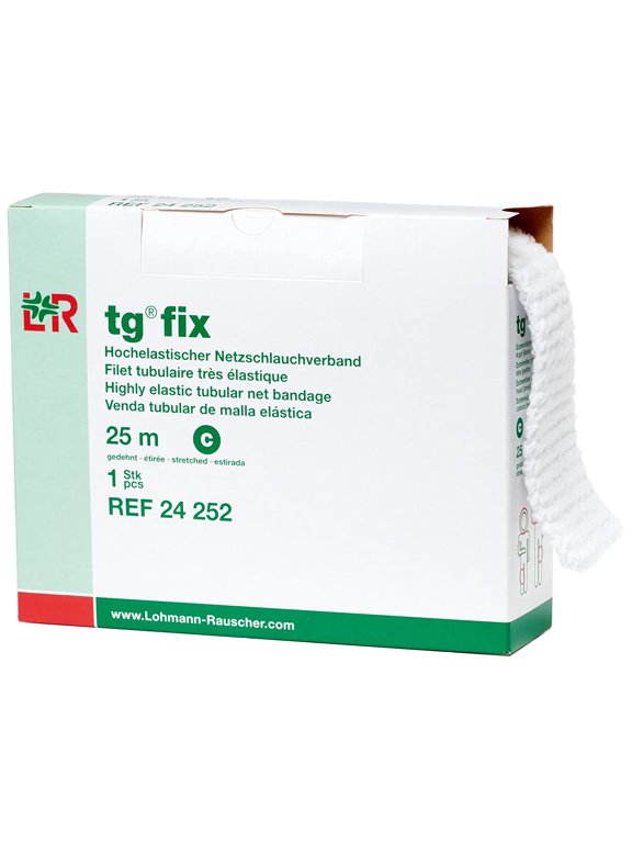 , tg Fix Net Tubular Bandage, Elastic Net Wound Dressing, Bandage Retainer for Large Extremities, Size C (65.0cm Wide x 25m Long When Stretched)