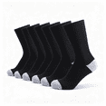 thumbnail image 1 of Lohol 6Pack Unisex 100% Cotton Moisture Wicking Cushion Crew Socks (Black), 1 of 5