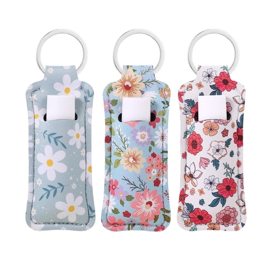 Lohol Chapstick Holder Keychain with Clip, Cute Lip Balm Keyring Carrier for Bags, Backpack & Purse