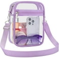 thumbnail image 1 of Lohol Clear Purse Stadium Approved CrossBody Bag for Men and Women Light Purple-Small, 1 of 7