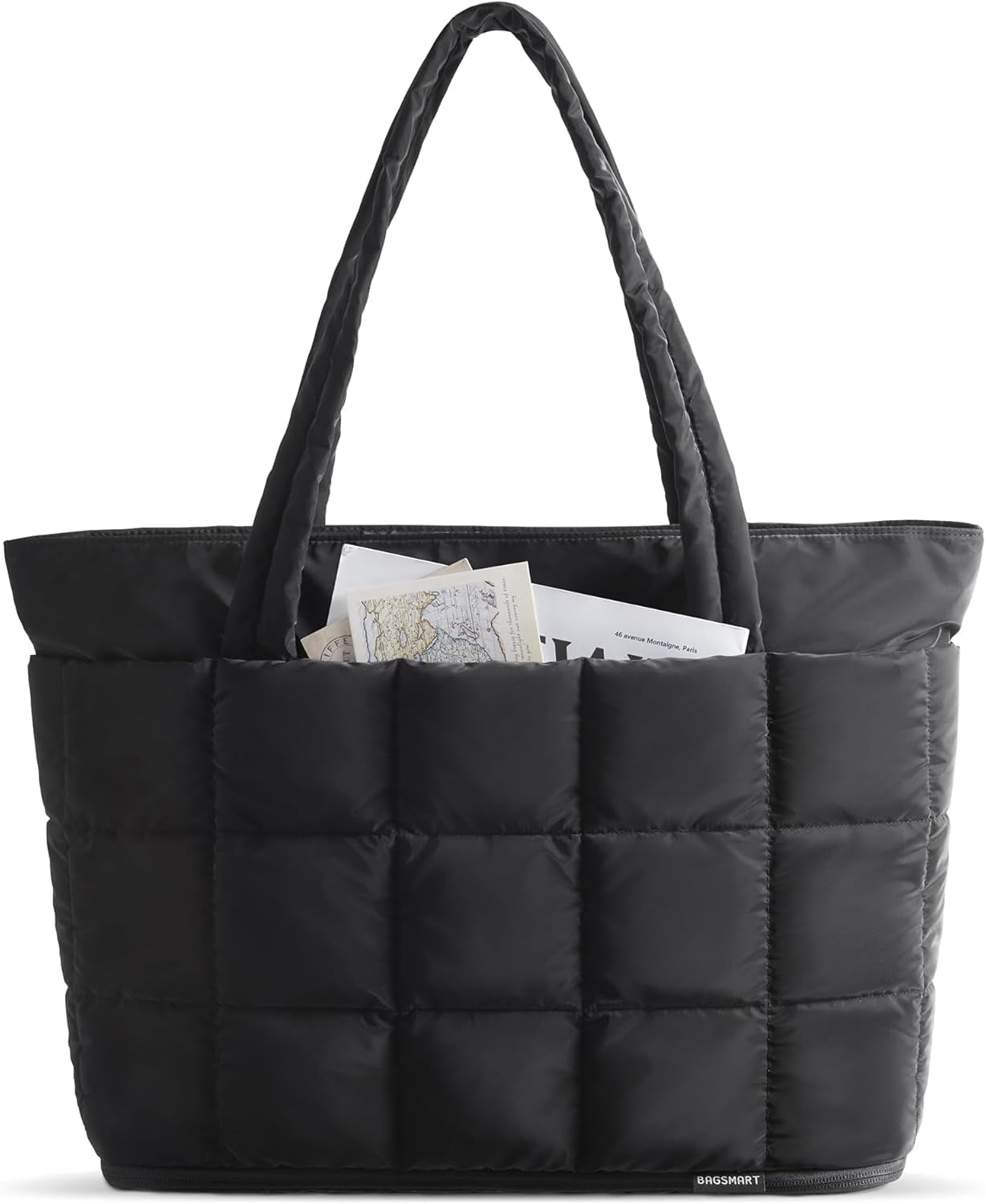 Lohol Expandable Tote Bag for Women, Puffer Work Tote Water-Resistant Quilted, Nurse and Carry-On Travel Gym Bag