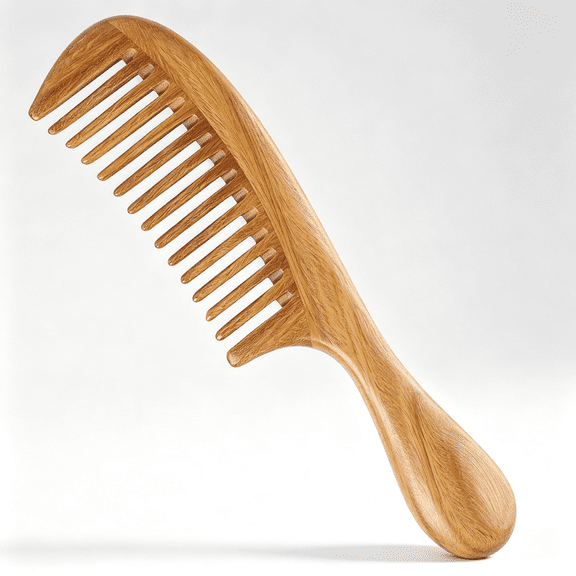 Lohol Handmade Sandalwood Hair Comb Set, Anti-Static Scented Wooden Wide Tooth and Fine Tooth Combs for Natural Hair Detangling