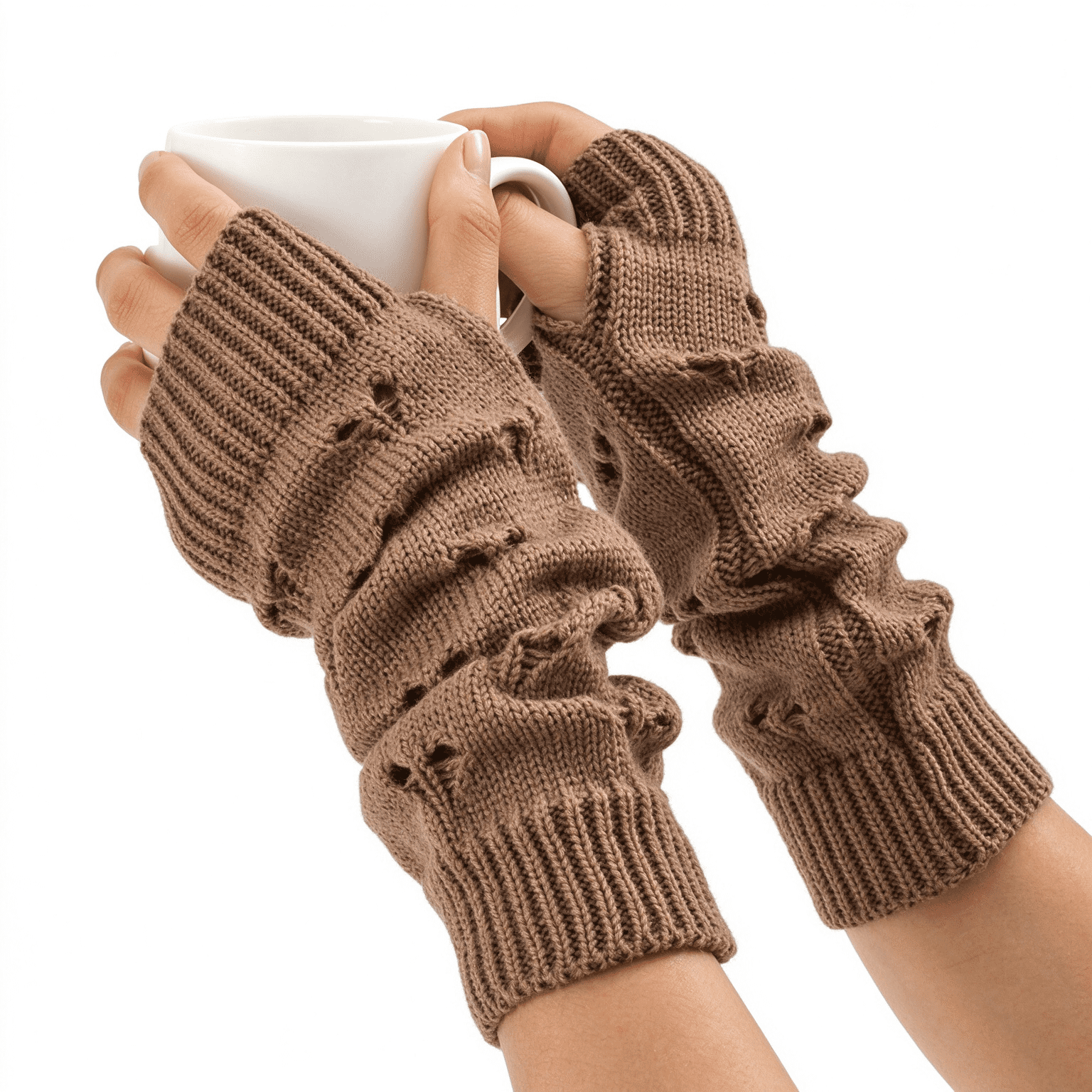 Lohol Hollow Knit Fingerless Arm Warmers, Fairy Grunge Punk Goth Emo ...
