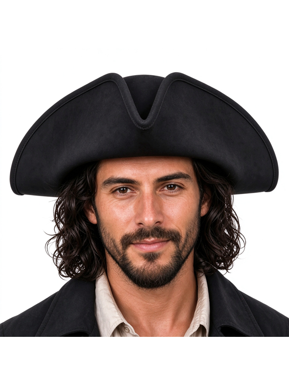 Pirate Tricorn Hat for Adults, Halloween Costume