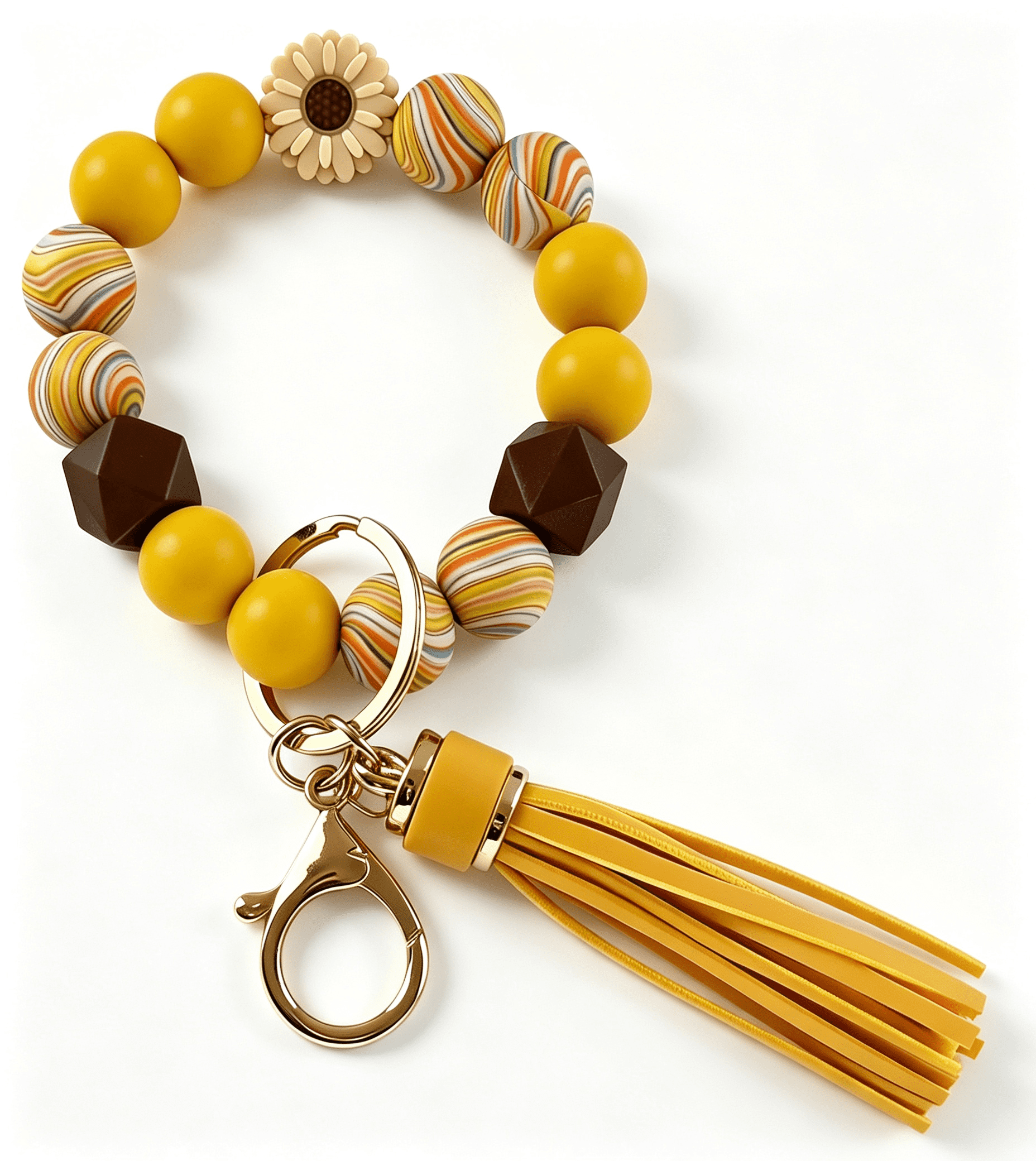 Lohol Silicone Bead Keychain Wristlet for Women, Cute Wrist Key Chains ...