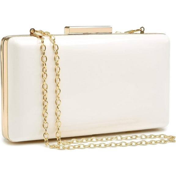 Lohol Women Evening Purses Clutch Bags Formal Party Clutches Wedding Purses Cocktail Prom Handbags-White