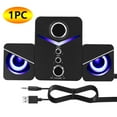 thumbnail image 1 of Lohoms 1PC 3 in 1 Surround Sound Computer Speakers with Subwoofer, LED Light Desktop Speaker System, USB and AUX Powered for PC, Laptop, Tablet, Monitor, 1 of 10